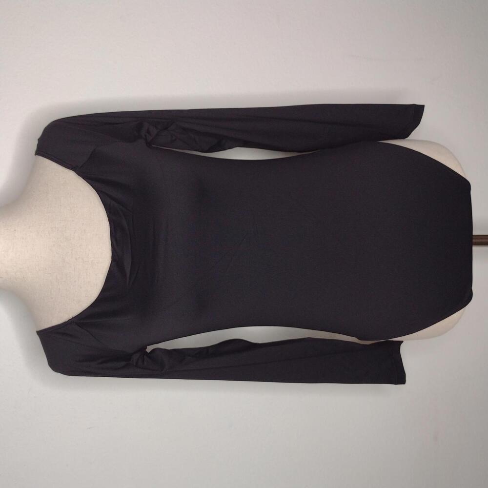 NWT And Now This Women's Black Bodysuit Size Large